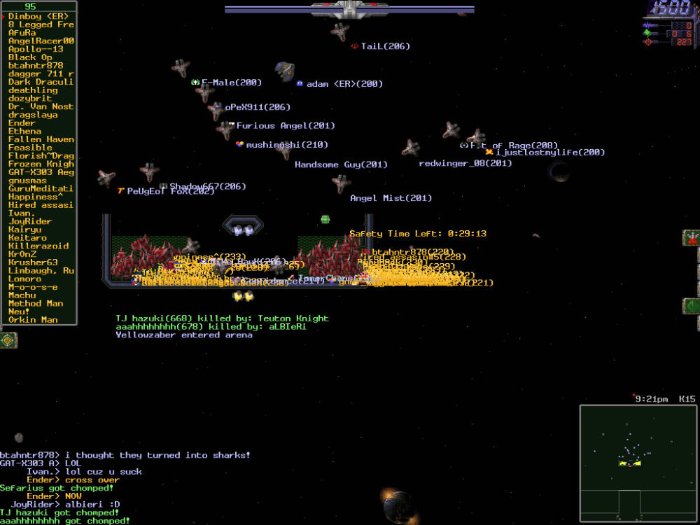Captura del videojuego "Subspace" de Virgin Interactive Entertainment.